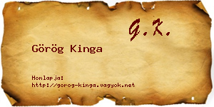 Görög Kinga névjegykártya
